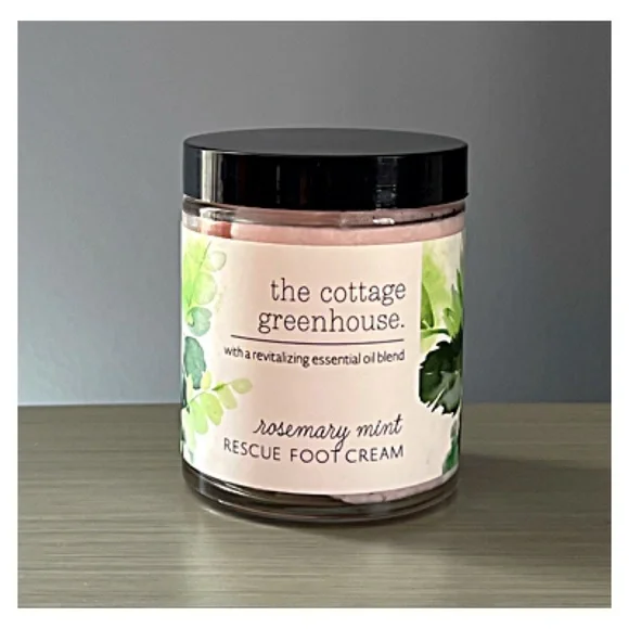 NEW Cottage Greenhouse ROSEMARY MINT RESCUE FOOT CREAM Margot Elena - Picture 1 of 5